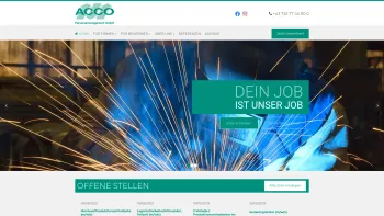 Website Screenshot: ACCO Personalmanagement GmbH - Personalleasing & Zeitarbeit in Linz, Steyr, St. Valentin - Date: 2023-06-14 10:38:38