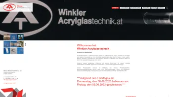 Website Screenshot: Werner Winkler GmbH & Co. KG Acrylglas-Technik - Startseite :: Acrylglas Technik Winkler Salzburg - Date: 2023-06-14 10:37:41