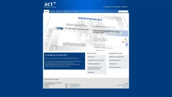 Website Screenshot: act Management Consulting GmbH - act Management Consulting GmbH – Leistung. Nachhaltig. Steigern. - Date: 2023-06-22 12:13:06