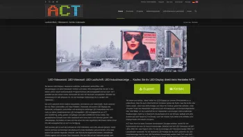 Website Screenshot: ACT Anzeige & Informationstechnik GmbH - ACT GmbH LED-Displays - Laufschriften, Videowand, mobile Videowalls - Date: 2023-06-22 12:13:06