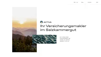 Website Screenshot: ACTIVA OEG   | - Activa - Ihr Versicherungsmakler im Salzkammergut - Date: 2023-06-22 12:13:06