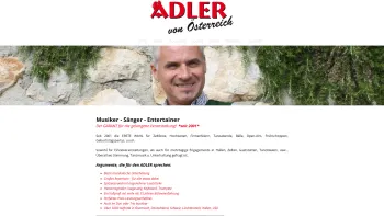 Website Screenshot: ADLER - ADLER | Musiker und Sänger - Der Vollprofi für Ihre Veranstaltung. - Date: 2023-06-15 16:02:34