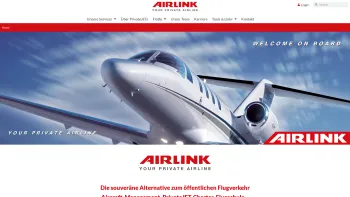 Website Screenshot: Airlink Luftverkehrs GesmbH am Salzburg Airport - Home - Airlink - Date: 2023-06-22 12:13:07
