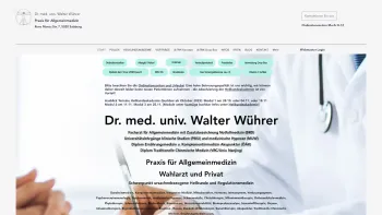 Website Screenshot: Akupunkturarzt - Start | Praxis Dr. med. univ. Walter Wührer - Date: 2023-06-22 15:00:04
