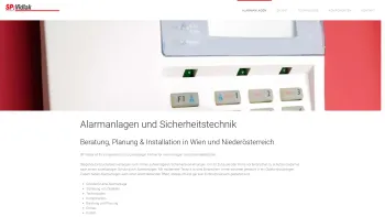 Website Screenshot: www.alarmanlagen.co.at - Alarmanlagen & Sicherheitstechnik | SP Vidlak - Date: 2023-06-14 10:37:07