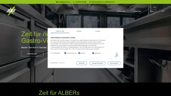 Website Screenshot: Alber Grosskuechentechnik Gmbh Wolfurt - AlbersKxt, Gastroprofis, Groß- und Gewerbeküchen, Dornbirn - Date: 2023-06-22 15:00:04