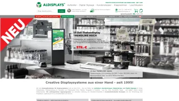 Website Screenshot: Aldisplays Creative Displaysysteme - Aufsteller ✔ Digital Signage ✔ Kundenstopper ✔ Klapprahmen - Date: 2023-06-22 12:13:07