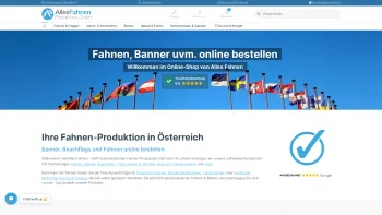 Website Screenshot: Alles Fahnen - Fahnen jetzt online bestellen | Fahnenproduktion in Österreich - Date: 2023-06-15 16:02:34