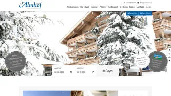 Website Screenshot: Hotel Almhof - Hotel Der Almhof in Hinterthal | Maria Alm - Region Hochkönig - Date: 2023-06-15 16:02:34