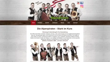 Website Screenshot: Die Alpenpiraten - Die Alpenpiraten - Zeltfestmusik, Hochzeitsmusik, Ballmusik, Live Band und Live Musik aus dem Salzburger Land - Date: 2023-06-14 10:38:42