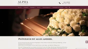 Website Screenshot: Alpha Bestattungen GmbH - Alpha Bestattungen GmbH - Date: 2023-06-14 10:46:59