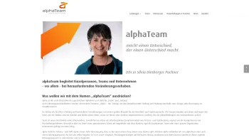 Website Screenshot: alphaTeam systemische Beratung GmbH - alphaTeam | Institut für Systemische Beratung - Date: 2023-06-22 15:00:05