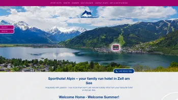 Website Screenshot: Sporthotel Alpin GmbH & Co KG - Sporthotel Alpin | 4 star Hotel Zell am See - Date: 2023-06-14 10:46:59