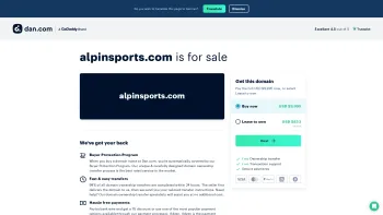 Website Screenshot: Bergsport & Outdoor Leitner - The domain name alpinsports.com is for sale | Dan.com - Date: 2023-06-14 10:38:44