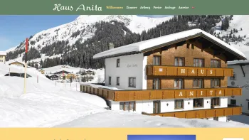 Website Screenshot: Frühstückspension Haus Anita Fam Anita Pension Lech am Arlberg Pension - Willkommen - Haus Anita * Lech am Arlberg - Date: 2023-06-14 10:38:44