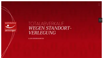 Website Screenshot: Möbel Anninger Gesellschaft Wohnbühne Anninger - Inneneinrichtung aus einer Hand | Wohnbühne Anninger - Date: 2023-06-22 15:00:05