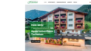 Website Screenshot: Apart-Hotel Aparthotel Tschanun - Appartements Tschanun**** - Home - Date: 2023-06-22 12:13:09