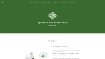 Website Screenshot: Zentrum Lebensbaum - Apotheke zum Lebensbaum | Salzburg Gneis - Date: 2023-06-14 10:38:47