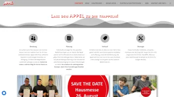Website Screenshot: Spar dir Trouble Geh zum Appel. - Startseite - Appel GmbH - Date: 2023-06-14 10:47:02