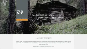 Website Screenshot: Atelier AR18 Architekt Benko Architekten Leitgeb+Benko Innsbruck Atelier AR 18 - Startseite - Architekt Gernot Benko - Date: 2023-06-22 12:13:09