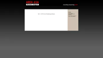 Website Screenshot: Magyar Thomas Tonstudio Area AREA 65A recording-masteringstudio - area65a - recording-mastering studio - Date: 2023-06-22 15:00:06