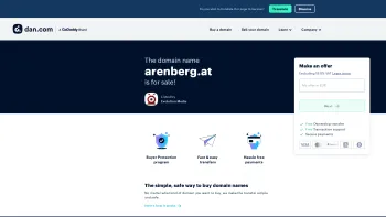 Website Screenshot: Hotel Arenberg Wien - The domain name arenberg.at is for sale | Dan.com - Date: 2023-06-22 15:00:06
