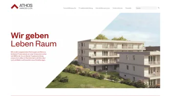 Website Screenshot: Athos Immobilien AG - Startseite - ATHOS - Date: 2023-06-22 15:00:09