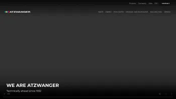 Website Screenshot: to Atzwanger - Advanced plant technologies: we shape change | ATZWANGER - Date: 2023-06-22 15:00:09