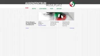 Website Screenshot: Augenärzte Wien, AUGENZENTRUM MUSILPLATZ, 1160 Wien - HOME - Augenärzte Wien, Augenzentrum Musilplatz, 1160 Wien - Date: 2023-06-22 12:13:11