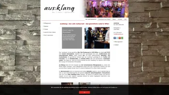 Website Screenshot: ausklang | bar cafe restaurant - ausklang | bar cafe restaurant - Das gemütliche Lokal in Wien - Date: 2023-06-26 10:26:08