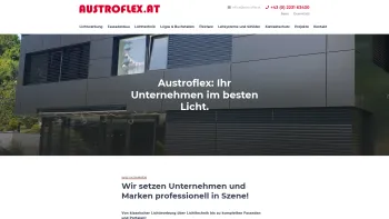 Website Screenshot: Austroflex Lichtreklame Erzeugung GmbH - Lichtwerbung Hersteller Österreich – Willkommen! - Date: 2023-06-22 12:13:11