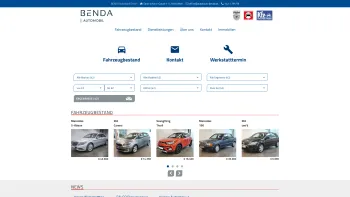 Website Screenshot: Auto Benda online KIA Honda Mercedes SsangYong Spenglerei Ersatzteile Verkauf Werkstatt Neuwagen Gebrauchtwagen Wien Austria Öster - Benda & Partner Autohaus GmbH - Date: 2023-06-22 12:13:11
