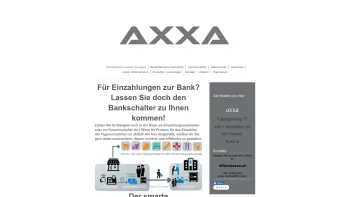 Website Screenshot: axxa - axxa - cash in motion - Einzahltresore online Lösungen - Date: 2023-06-22 15:05:15