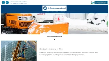 Website Screenshot: "b" - Objektreinigung GmbH - Die Spezialisten bei Objekt- & Gebäudereinigung sowie Hausbetreuung in Wien. - Date: 2023-06-22 15:07:48