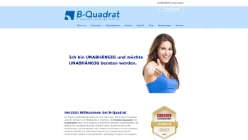 Website Screenshot: B-Quadrat Finanzberatungs GmbH - B-Quadrat | Versicherungsmakler. Vorsorgeexperte. Kreditmakler. - Date: 2023-06-26 10:26:08