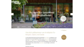 Website Screenshot: Bad Reuthe - Moorheilbad Kurhotel **** - Ihr Gesundheit & Wellness Hotel in Vorarlberg - Gesundhotel Bad Reuthe - Date: 2023-06-14 10:37:41