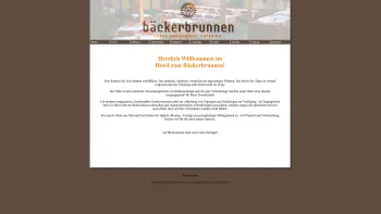 Website Screenshot: bäckerbrunnen HOTEL RESTAURANT CATERING - Home - Date: 2023-06-22 12:13:12
