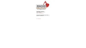 Website Screenshot: Erdbewegungen/Baggerarbeiten Macho - MACHO Bagger & LKW GmbH - Date: 2023-06-22 15:00:10