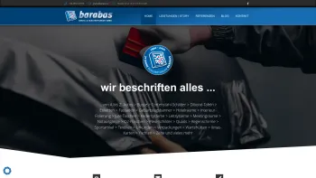 Website Screenshot: barabas grafik & beschriftungen GmbH - GRAFIK & BESCHRIFTUNGEN barabas - Date: 2023-06-14 10:38:58