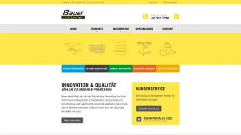 Website Screenshot: BAUER GmbH AUSTRIA - Fertigung und Vertrieb von Anbaugeräten für Gabelstapler, Ausrüstungen für Umweltschutz und Lagertechnik - Date: 2023-06-22 15:06:15