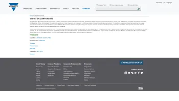 Website Screenshot: Vishay BCcomponents Vishay Brands - Vishay BCComponents - Vishay Brands - Date: 2023-06-14 10:39:01