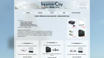 Website Screenshot: Beamercity Beamerverleih Graz
bei Foto Weiss - Beamercity Beamerverleih Graz || Beamer, Leinwände, Boxen und Zubehör günstig mieten - Date: 2023-06-15 16:02:34