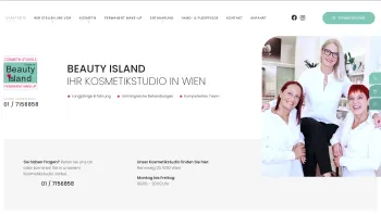 Website Screenshot: Beauty Island Ganzheitskosmetik COSMETIK-STUDIO 3 Ges.m.b.H. - Kosmetikstudio in Wien | Wellness im Beauty Island - Date: 2023-06-22 15:00:11