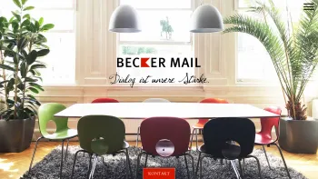 Website Screenshot: Beckermail Dr. Henriette Dahm GmbH - Mailings – Kundenkarten – Visual Merchandising – Printproduktion - Becker Mail Produktionsagentur - Date: 2023-06-22 15:00:11