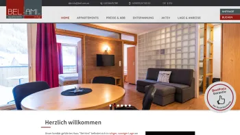 Website Screenshot: BEL-AMI BEL AMI Appartements Ischgl Paznaun Tirol - Bel Ami Appartements Ischgl | Ferienwohnungen in Ischgl - Date: 2023-06-22 12:13:13