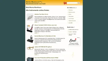 Website Screenshot: BELLA MUSICA Instrumente Handels u. Service Gmbh - Bella Musica â™« - Date: 2023-06-15 16:02:34