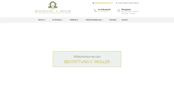 Website Screenshot: Bestattung C.Müller - Bestattung C. Müller - Wir stehen für Pietät und Zuverlässigkeit - Date: 2023-06-15 16:02:34