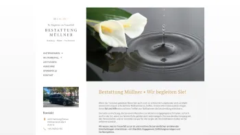 Website Screenshot: BESTATTUNG HERMANN MÜLLNER Kundenfiliale Wien - Bestattung Müllner - Hainburg • Kittsee • Fischamend - Date: 2023-06-22 15:00:11
