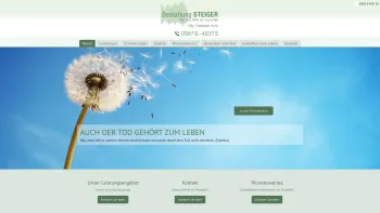 Website Screenshot: Bestattung Irene Steiger - Bestattung Steiger in Oberpullendorf - Date: 2023-06-14 10:39:01
