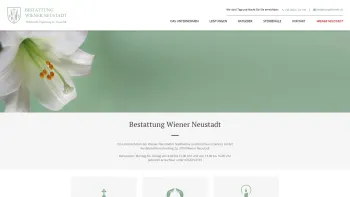 Website Screenshot: Bestattung Wiener Neustadt Bestattungen und um Wiener Neustadt - Bestattung Wiener Neustadt - Wir stehen Ihnen zur Seite - Date: 2023-06-14 10:39:01